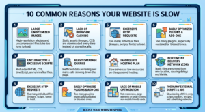 10 COMMON REASONS YOUR WEBSITE IS SLOW (AND HOW TO FIX THEM)